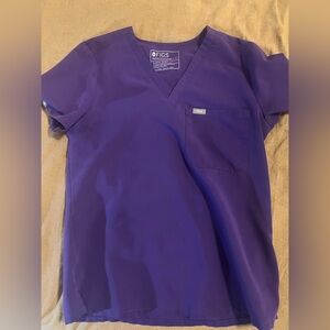 Figs Catarina Scrub Top in Grape/Purple